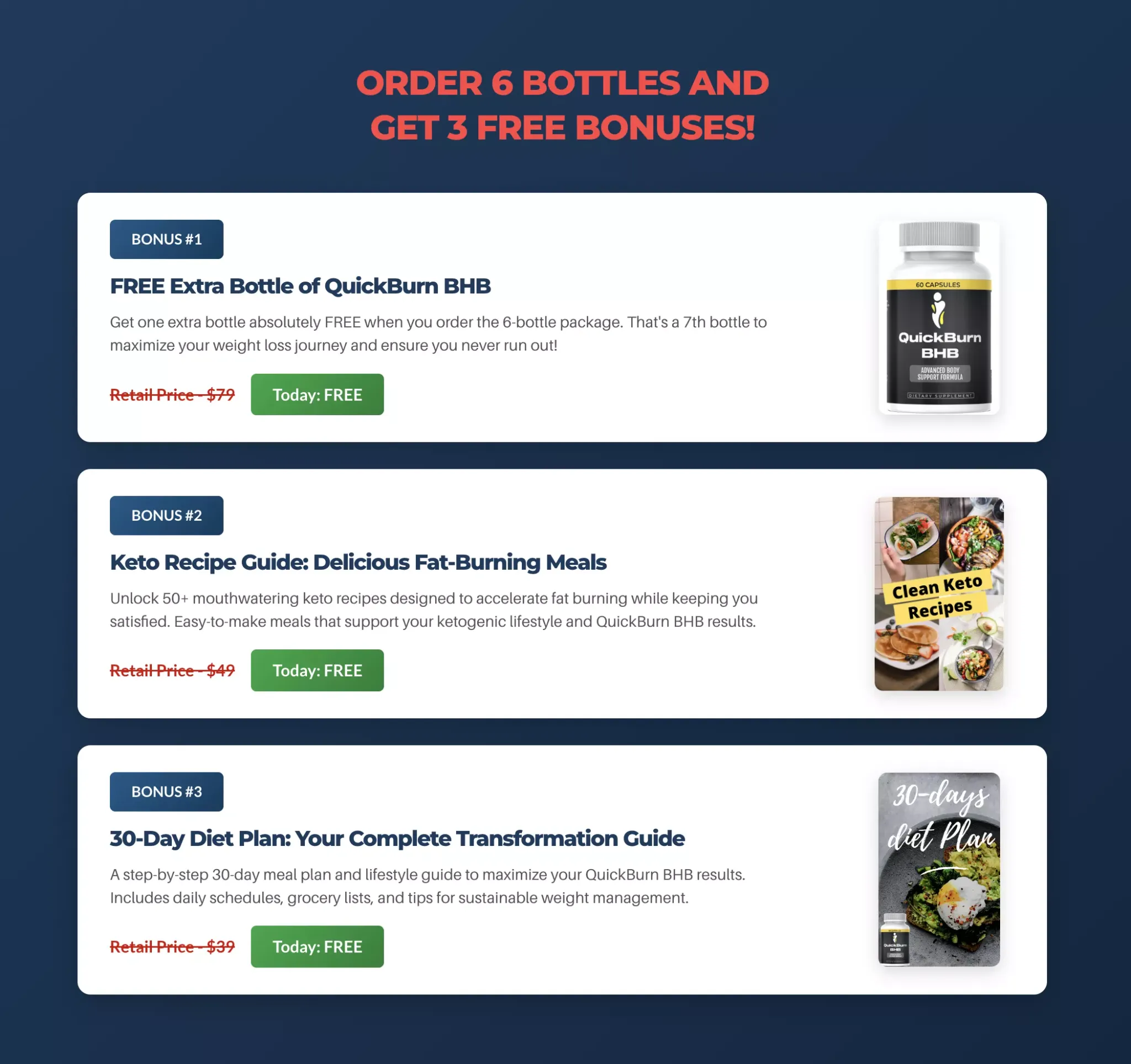 QuickBurn BHB bonuses image